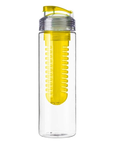 Borraccia in plastica con infusore 650 ml BPA Free Giallo