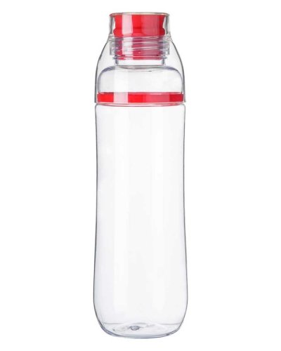 Borraccia in plastica trasparente 750 mll BPA Free Rosso