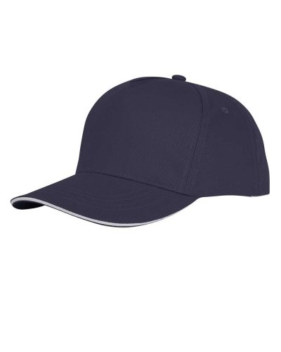 Cappellino con visiera sandwich 5 pannelli Navy
