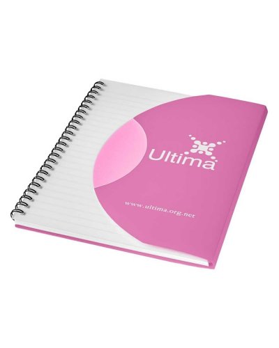 Blocco note di formato A5 Curve Rosa / Nero