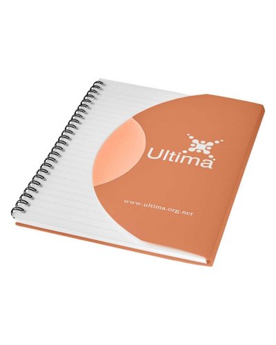 Blocco note di formato A6 Curve Arancio / Nero