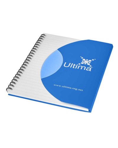 Blocco note di formato A6 Curve Blu / Nero