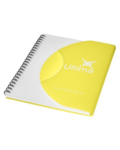 Blocco note di formato A6 Curve Giallo / Nero