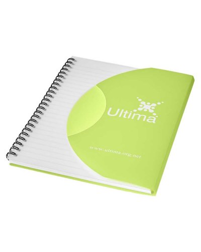 Blocco note di formato A6 Curve Lime / Nero
