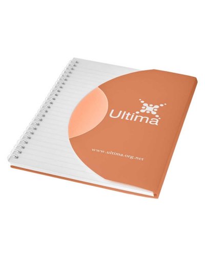 Blocco note di formato A6 Curve Arancio / Bianco