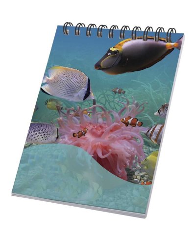 Notebook A7 spiralato Desk-Mate Bianco / Nero