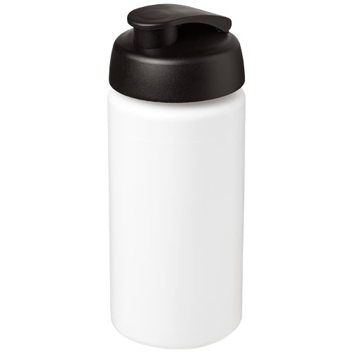 Borraccia Plus 500 ml coperchio a scatto ed impugnatura Trasparente / Nero