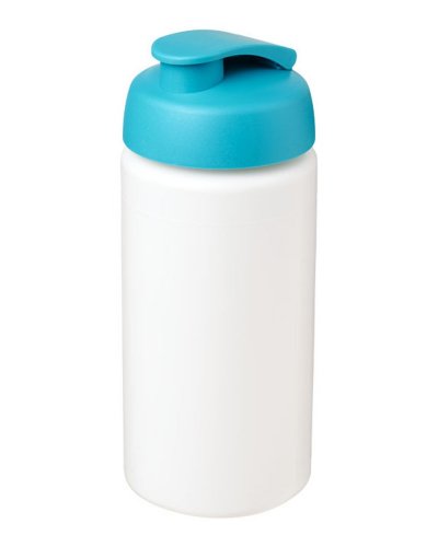 Borraccia Plus 500 ml coperchio a scatto ed impugnatura Solido bianco / Acqua
