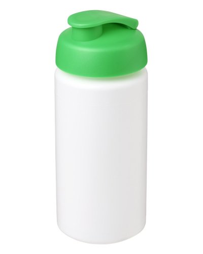 Borraccia Plus 500 ml coperchio a scatto ed impugnatura Bianco / Verde