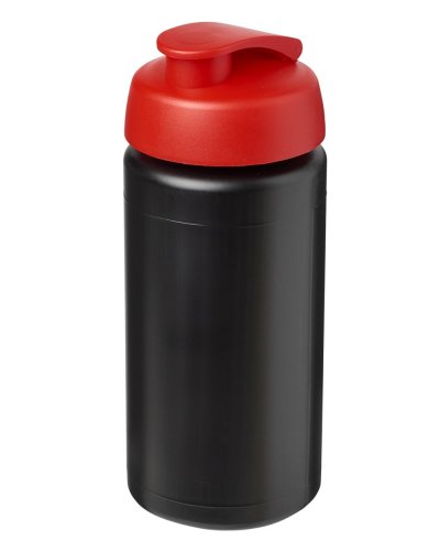 Borraccia Plus 500 ml coperchio a scatto ed impugnatura Nero / Rosso