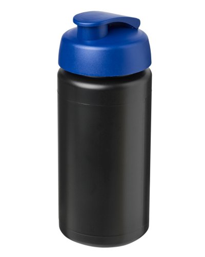 Borraccia Plus 500 ml coperchio a scatto ed impugnatura Nero / Blu Scuro