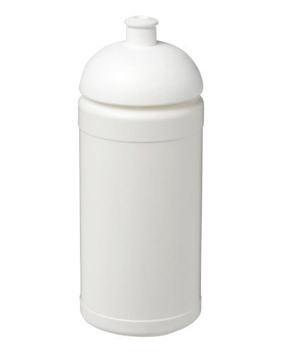 Borraccia sportiva Plus 500 ml coperchio a cupola Solido Bianco