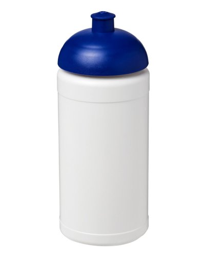 Borraccia sportiva Plus 500 ml coperchio a cupola Solido Bianco / Blu