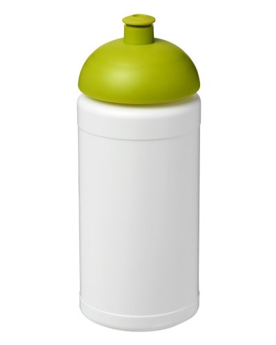 Borraccia sportiva Plus 500 ml coperchio a cupola Solido Bianco / Verde Lime
