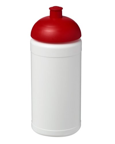 Borraccia sportiva Plus 500 ml coperchio a cupola Solido Bianco / Rosso