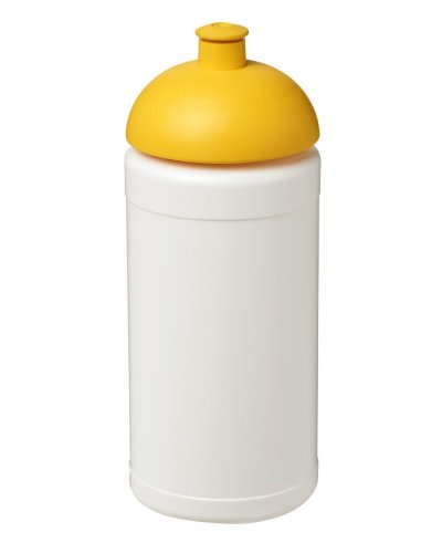 Borraccia sportiva Plus 500 ml coperchio a cupola Solido bianco / giallo