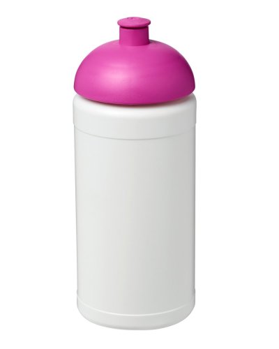 Borraccia Plus 500 ml coperchio a cupola ed impugnatura Solido bianco / Rosa