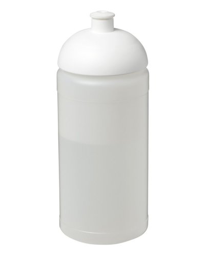 Borraccia Plus 500 ml coperchio a cupola ed impugnatura Trasparente / solido bianco