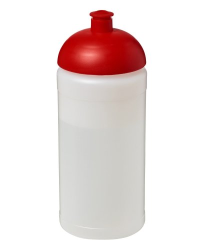 Borraccia Plus 500 ml coperchio a cupola ed impugnatura Trasparente / Rosso