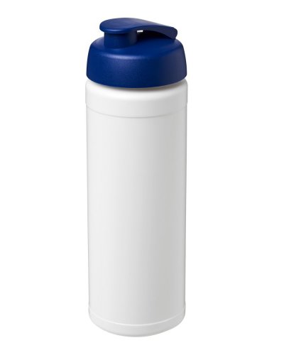 Borraccia Plus 750 ml coperchio a scatto ed impugnatura Solido Bianco / Blu