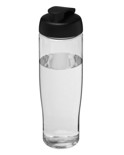 Borraccia sportiva 700 ml coperchio a scatto Trasparente / Nero