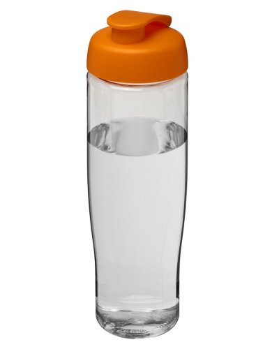 Borraccia sportiva 700 ml coperchio a scatto Trasparente / Arancione