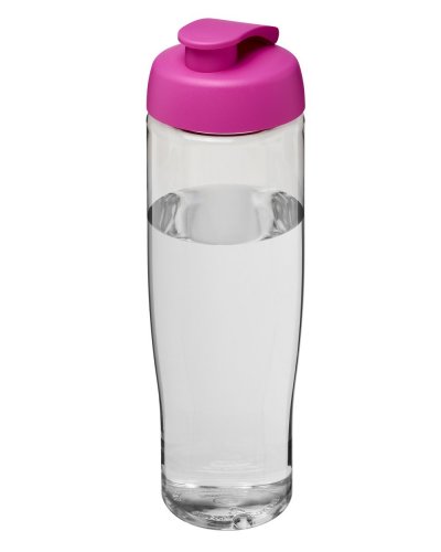 Borraccia sportiva 700 ml coperchio a scatto Trasparente / Rosa