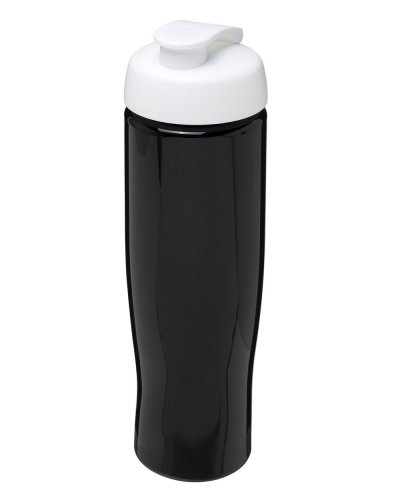 Borraccia sportiva 700 ml coperchio a scatto Nero / Bianco