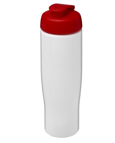 Borraccia sportiva 700 ml coperchio a scatto Solido Bianco / Rosso