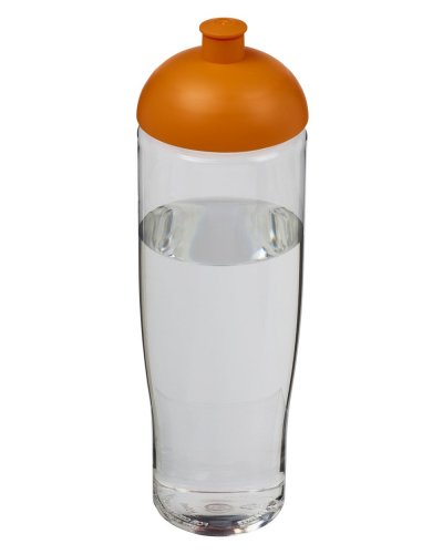 Borraccia sportiva da 700 ml con coperchio a cupola Trasparente / Arancione