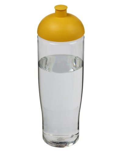 Borraccia sportiva da 700 ml con coperchio a cupola Trasparente / Giallo