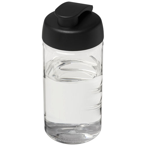 Borraccia sportiva H2O Bop da 500 ml con coperchio a scatto Trasparente / Nero
