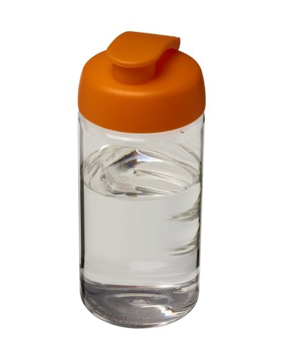 Borraccia sportiva H2O Bop da 500 ml con coperchio a scatto Trasparente / Arancione