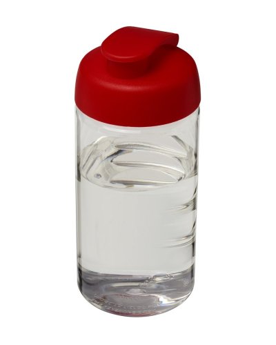 Borraccia sportiva H2O Bop da 500 ml con coperchio a scatto Trasparente / Rosso
