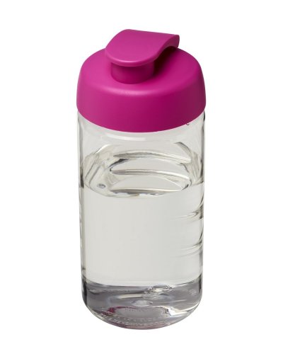 Borraccia sportiva H2O Bop da 500 ml con coperchio a scatto Trasparente / Rosa