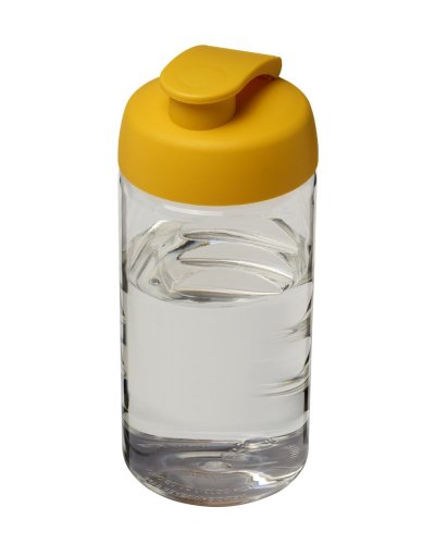Borraccia sportiva H2O Bop da 500 ml con coperchio a scatto Trasparente / Giallo