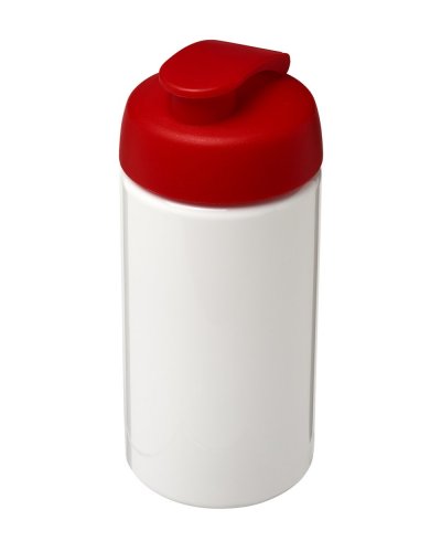 Borraccia sportiva H2O Bop da 500 ml con coperchio a scatto Solido Bianco / Rosso