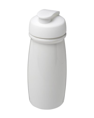 Borraccia sportiva da 600 ml con coperchio a scatto Solido Bianco