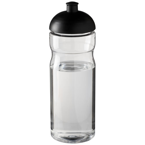 Borraccia sportiva Base da 650 ml con coperchio a cupola Trasparente / solido bianco