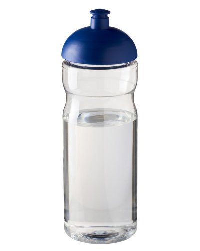 Borraccia sportiva Base da 650 ml con coperchio a cupola Trasparente / blue