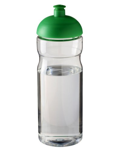 Borraccia sportiva Base da 650 ml con coperchio a cupola Trasparente / Verde