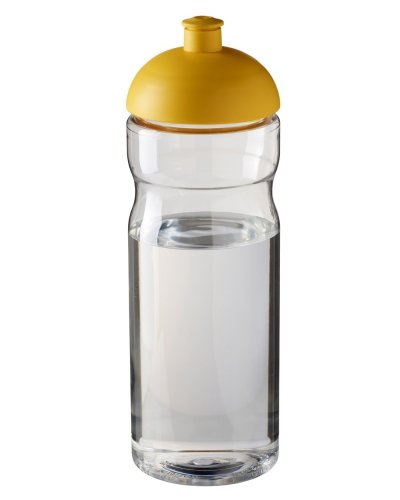 Borraccia sportiva Base da 650 ml con coperchio a cupola Trasparente / Giallo