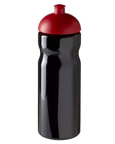 Borraccia sportiva Base da 650 ml con coperchio a cupola Nero / Rosso