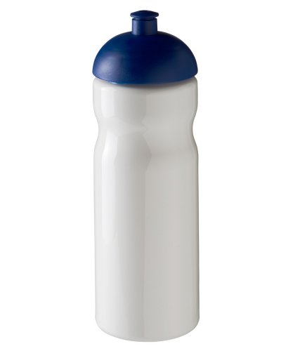 Borraccia sportiva Base da 650 ml con coperchio a cupola Solido Bianco / Blu