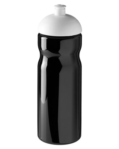 Borraccia sportiva Base da 650 ml con coperchio a cupola Nero / Bianco