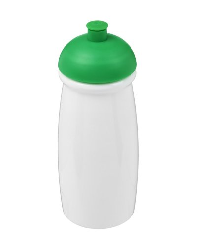 Borraccia sportiva da 600 ml con coperchio a cupola Solido bianco / verde