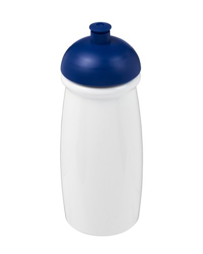 Borraccia sportiva da 600 ml con coperchio a cupola Solido Bianco / Blu