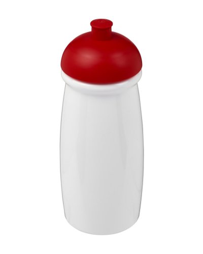 Borraccia sportiva da 600 ml con coperchio a cupola Solido Bianco / Rosso
