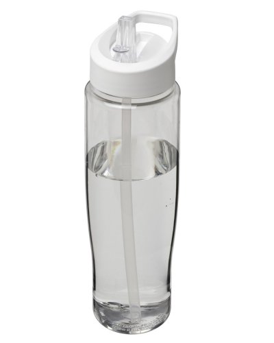 Borraccia sportiva da 700 ml con beccuccio Trasparente / solido bianco