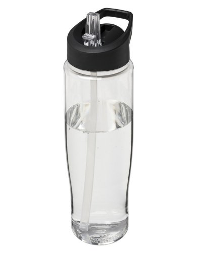 Borraccia sportiva da 700 ml con beccuccio Trasparente / Nero